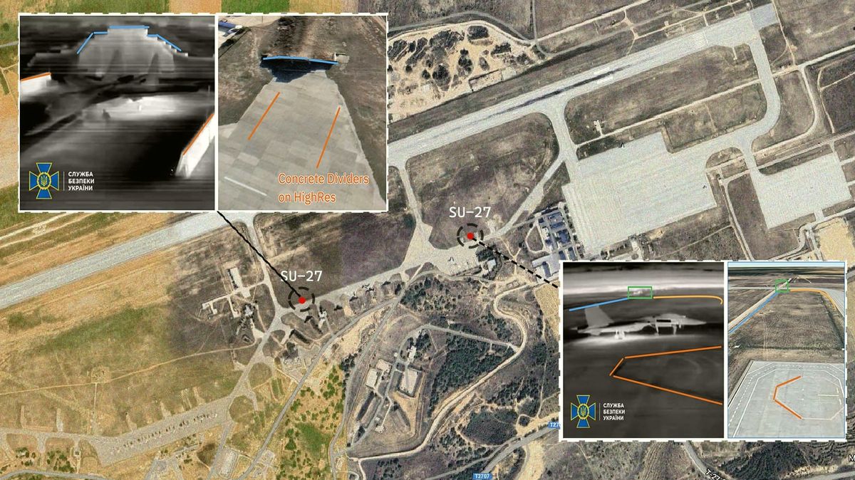 Ukrajinské drony na krymském letišti zasáhly dvě ruské stíhačky